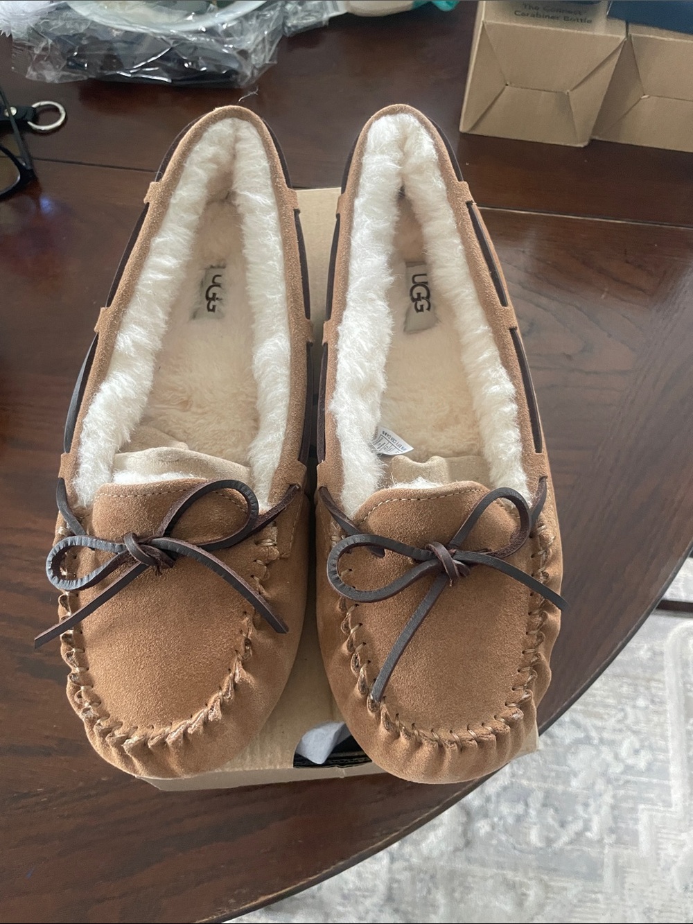 UGG Women's Chestnut Suede Moccasin Slippers - Chestnut